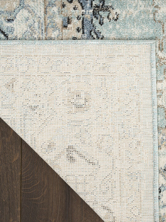 Washable Decor WSD12 Blue/Taupe 2' x 6' Rug