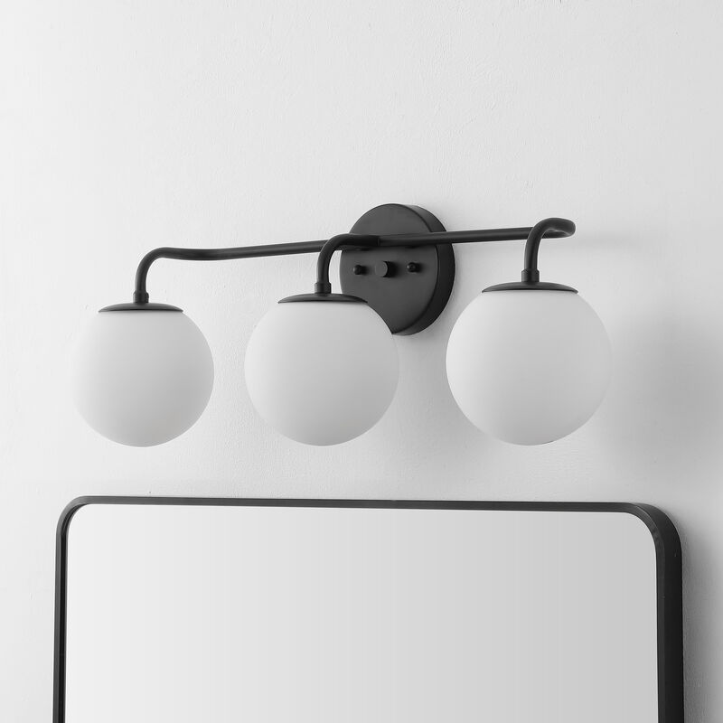 Louis Parisian Globe Metal/Frosted Glass Modern Contemporary LED Vanity Light