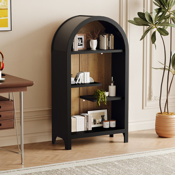Sukpid Arched Top Freestanding Shelf Open Cabinet