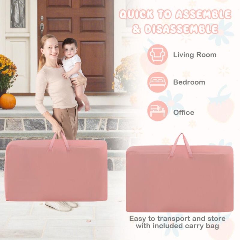 Hivvago Folding Baby Bassinet Bedside Sleeper with 4 Adjustable Heights