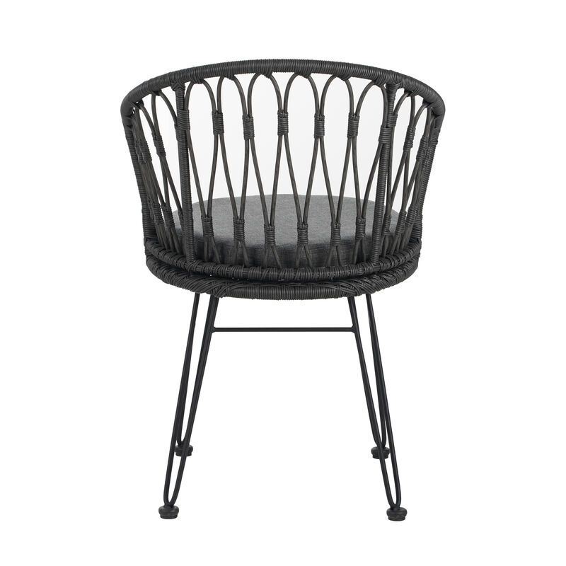 Merax Boho Industrial Patio Dining Chairs