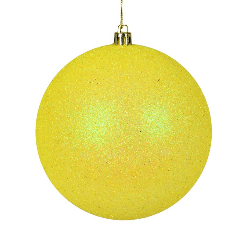 Yellow Glitter Ball Drilled image number 0