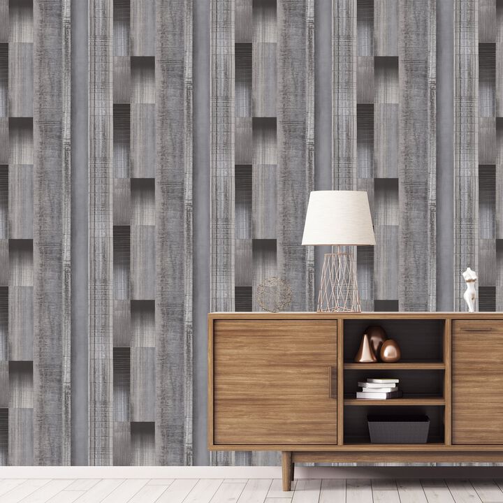 Texstyle Agen Stripe Silver Grey Wallpaper G56571
