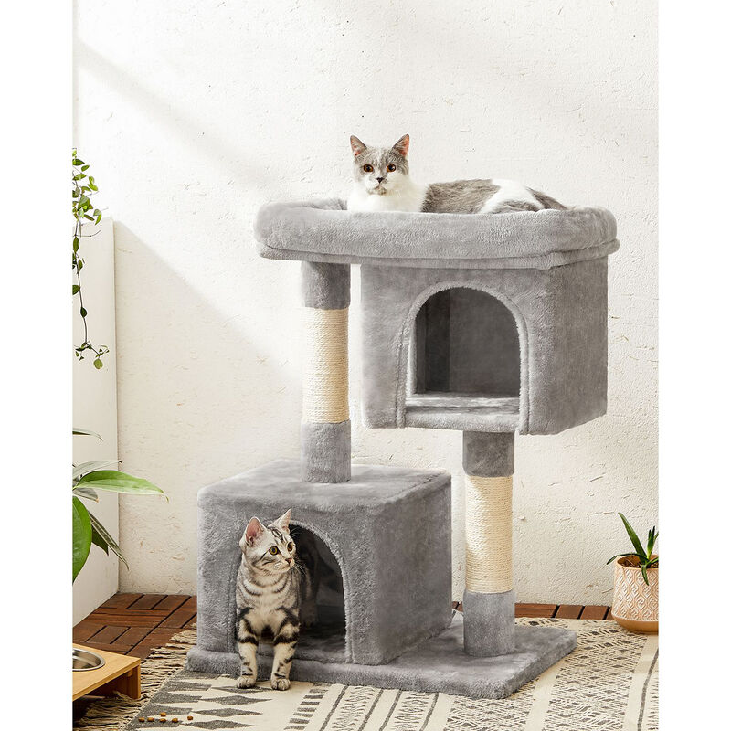Compact 33.1 Inch Cat Tower for Large Cats with Condo and Post image number 1