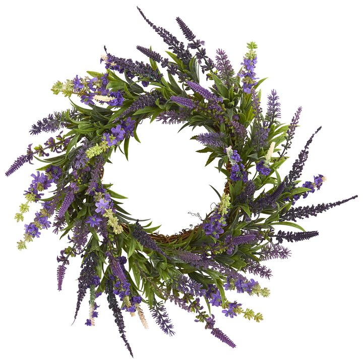HomPlanti 18" Lavender Wreath