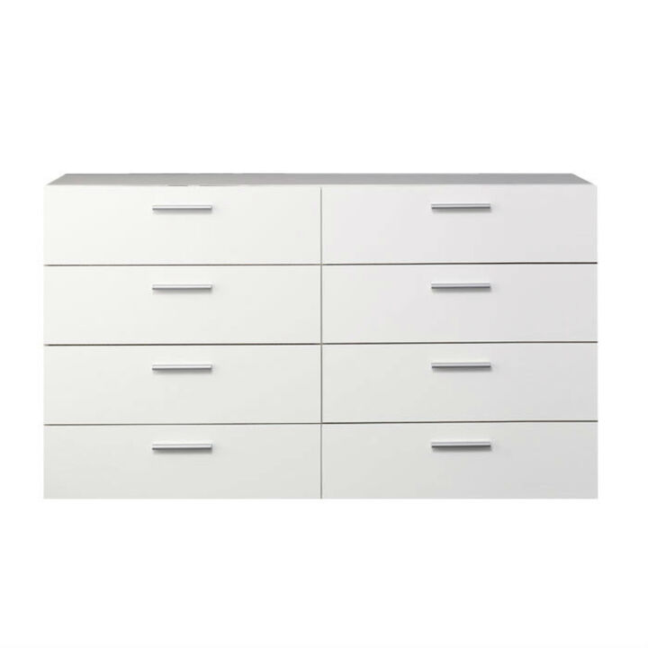 Modern 8-Drawer Double Dresser for Bedroom Storage and Organization