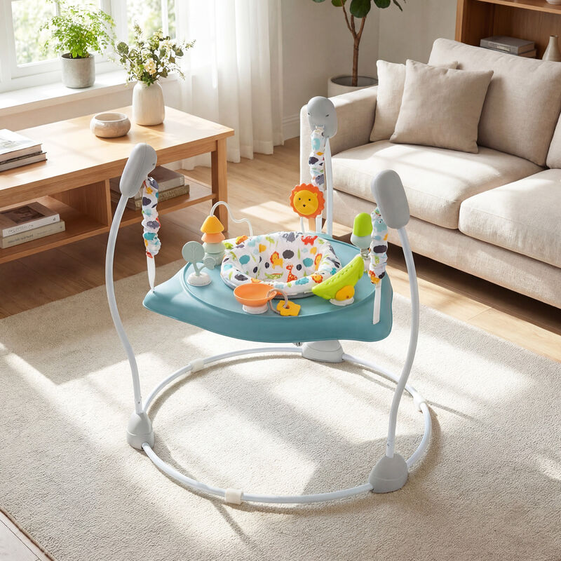Baby Jumper Activity Center with Rotatable Seat and Interactive Toys image number 7