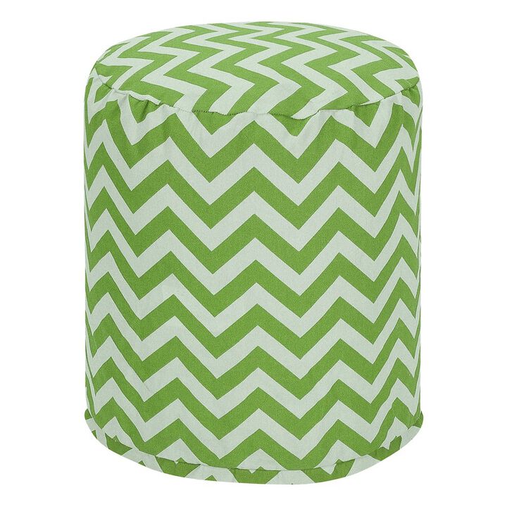 Majestic Home Goods Pouf Chevron Sage
