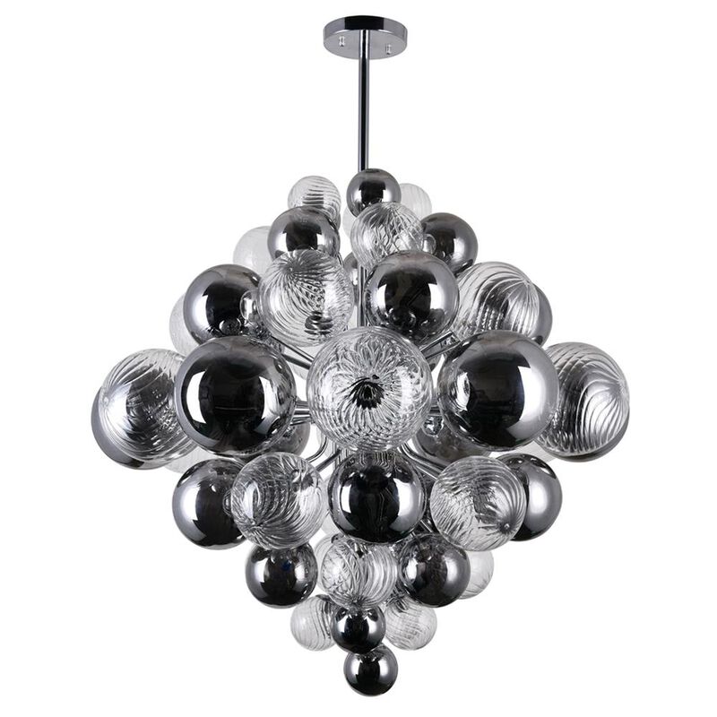 CWI Lighting Pallocino 27 Light Chandelier With Chrome Finish