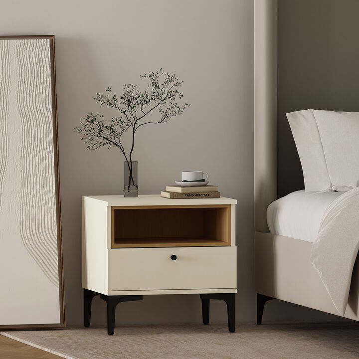 Amara Cream Nightstand