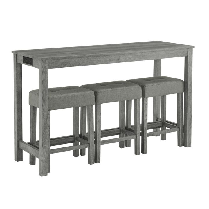 Peldze 4‑Piece Industrial Bar Table Set