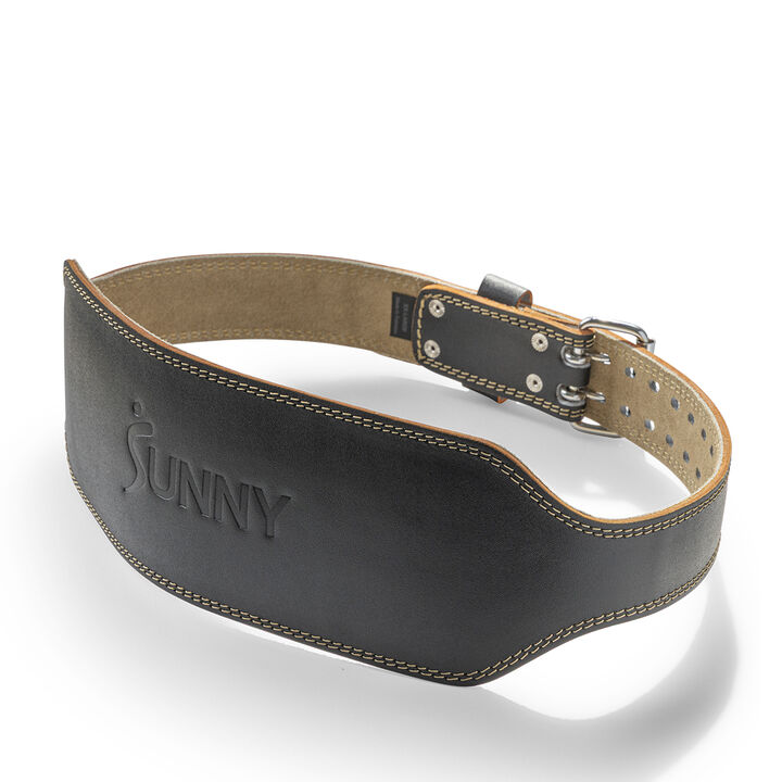 Sunny Health & Fitness 6" Leather Lifting Belt