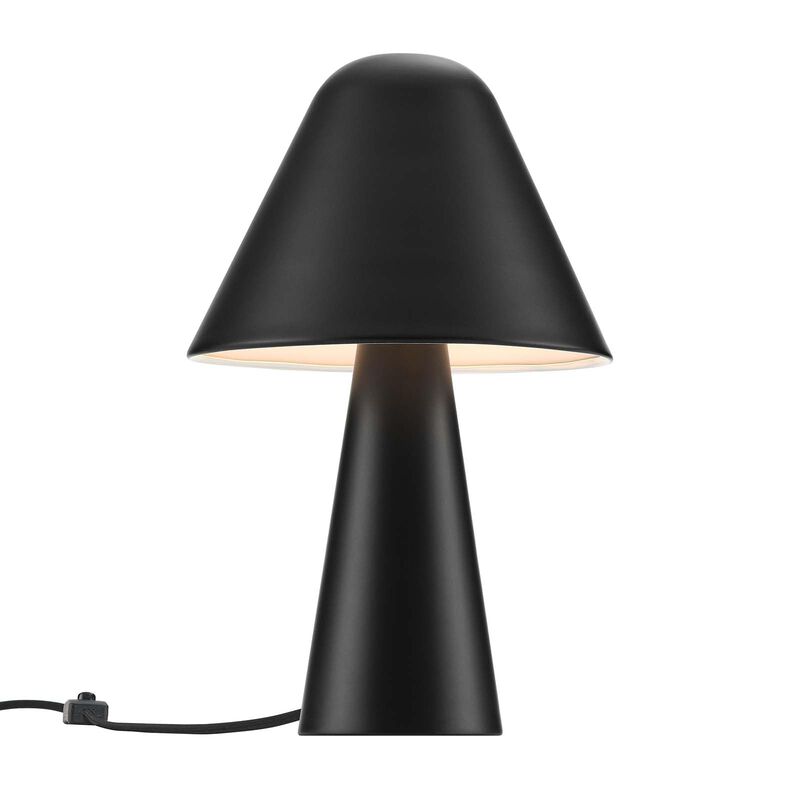 Modway EEI-6529-BLK Jovial Metal Mushroom Table Lamp, Black image number 1