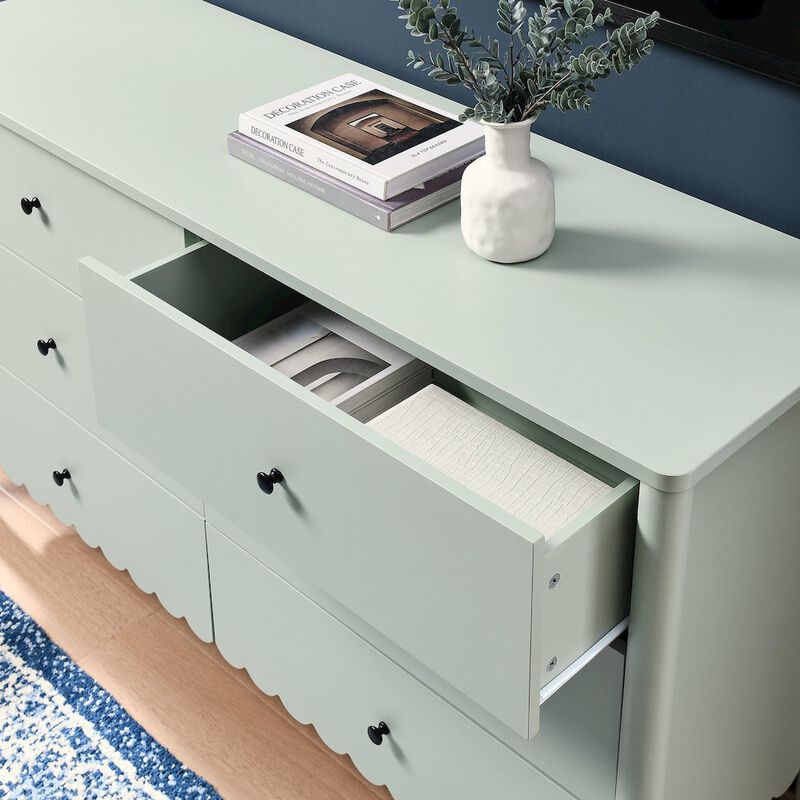 Emmeline Scalloped 6-Drawer Dresser image number 9