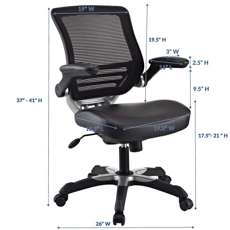 Modway Furniture - Edge Vinyl Office Chair image number 9