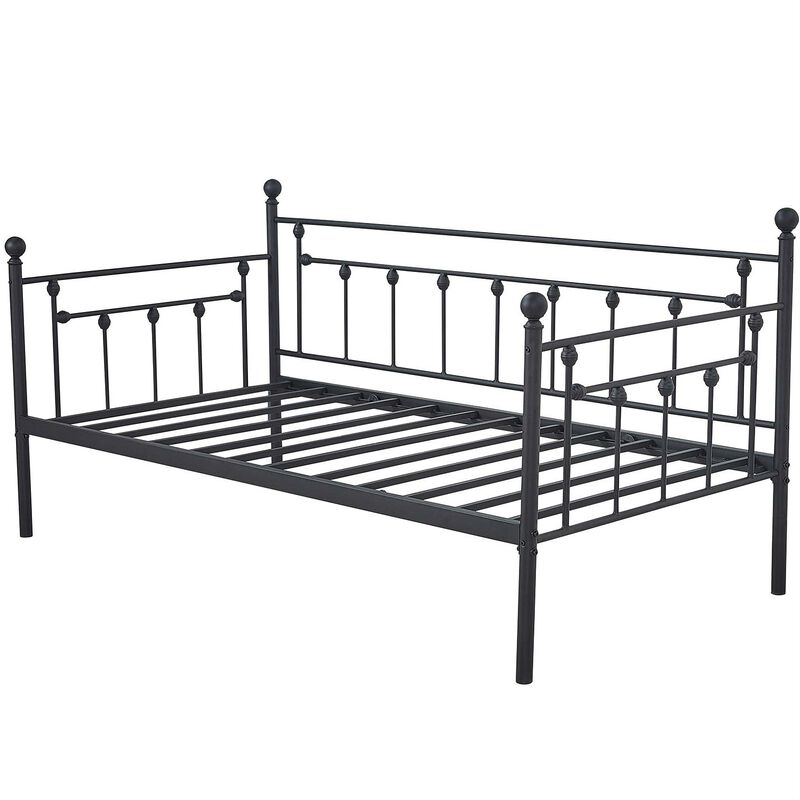 Hivvago Classic Black Metal Daybed Frame