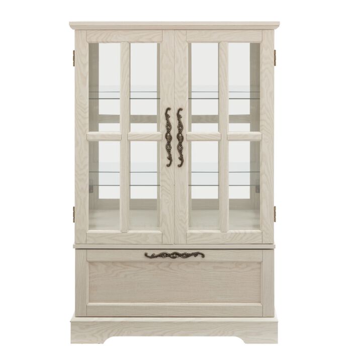 Bopfud LED Lighted Curio Display Cabinet