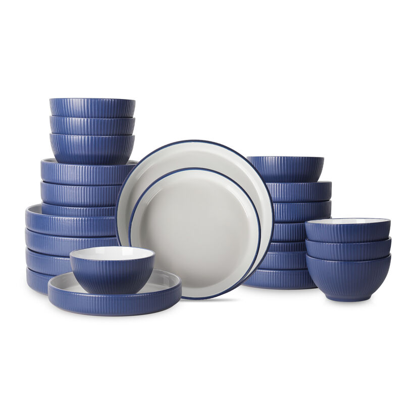 Christian Siriano Larosso Stoneware 24 Piece Dinnerware Set