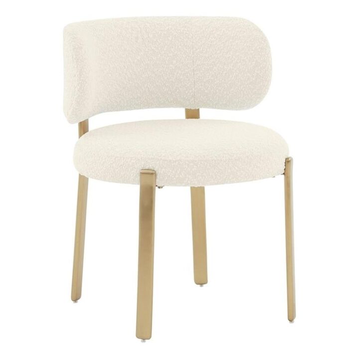 Casafoyer Margaret Cream Performance Boucle Dining Chair