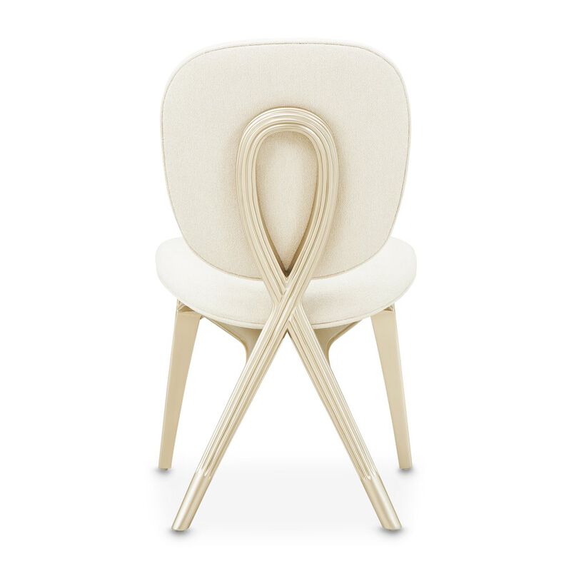 Michael Amini Camellia Field Vanity Chair - Caramel image number 4