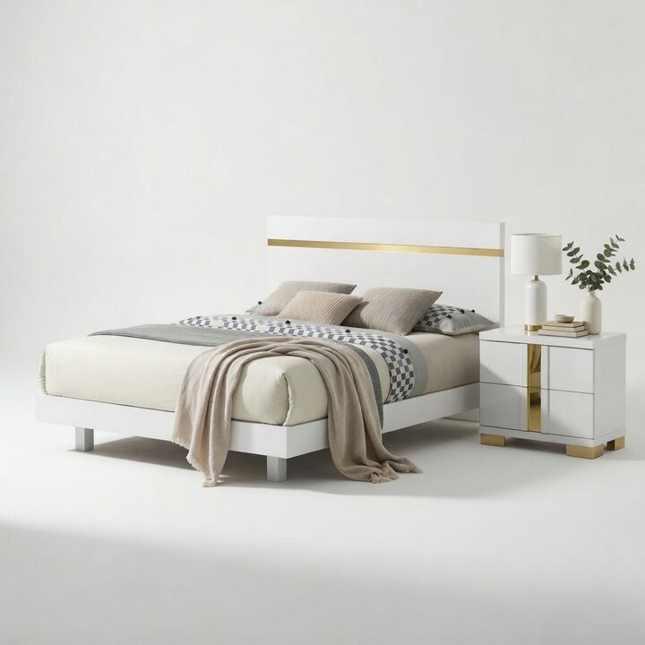 Bedroom Set, Wood, 2 Piece Set with Nightstand