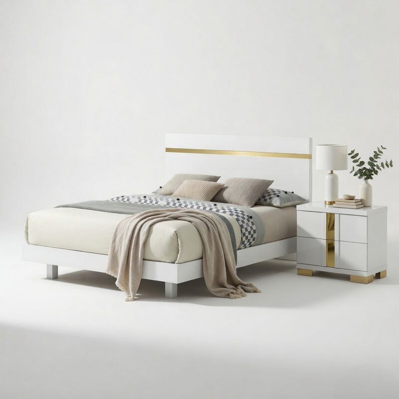 Bedroom Set, Wood, 2 Piece Set with Nightstand image number 0
