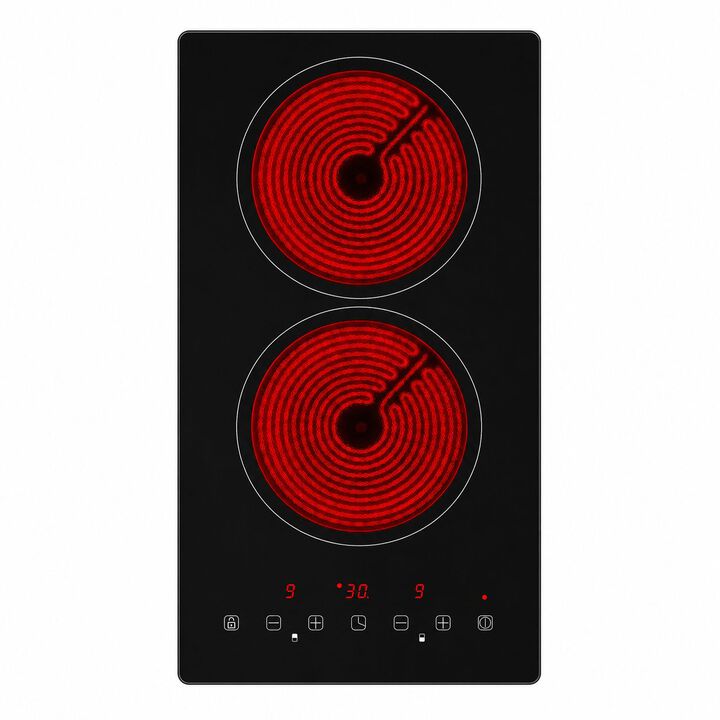 Electric Cooktop 12 inches 2-Burner Built-In