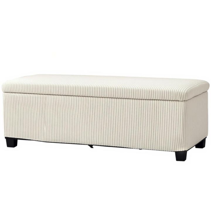 Modern Bed Bench with Upholstered Cushion for Comfort and Storage