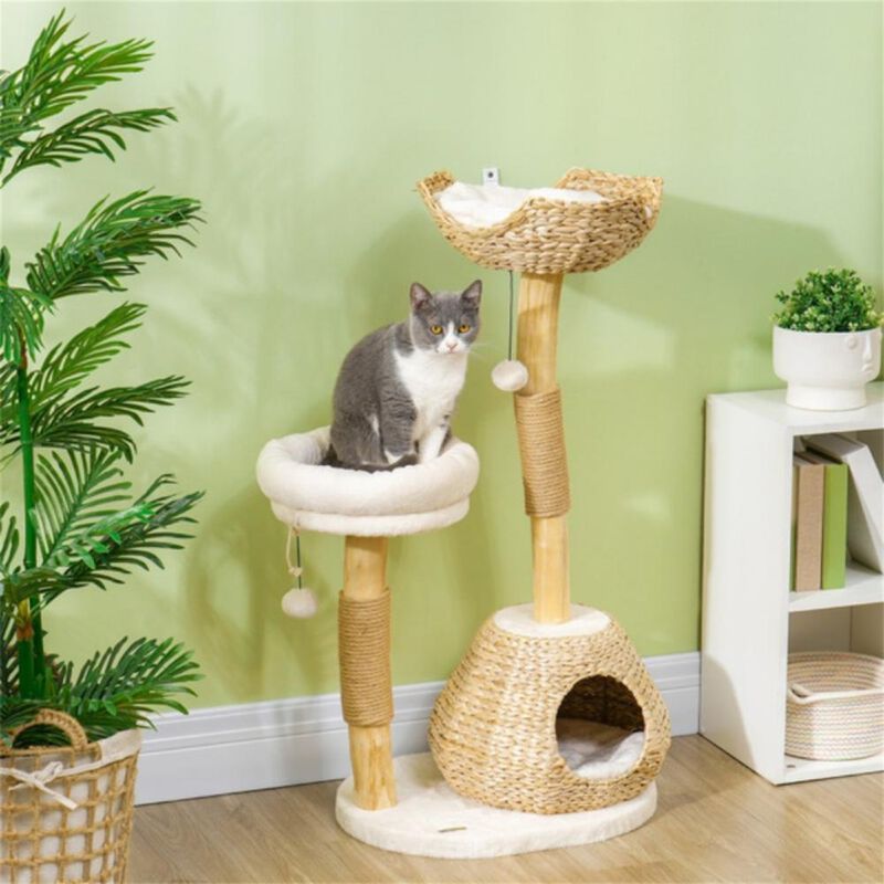 Premium Cat Tree with Multi-Level Perches, Scratching Posts, and Cozy Hideaways for Cats
