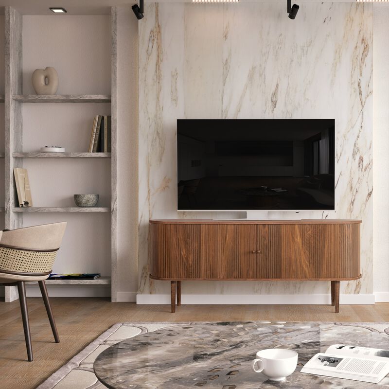 SLIDDO 71 Sideboard with sliding doors.