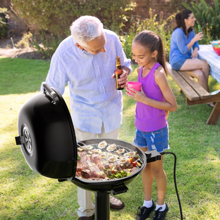 Hivvago 1600W Portable Electric BBQ Grill with Removable Non-Stick Rack