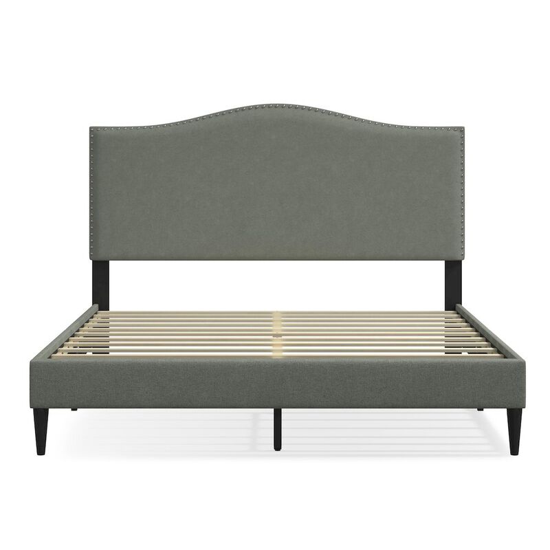 Rize Home Leighford Queen Platform Bed Stone (Light) image number 0