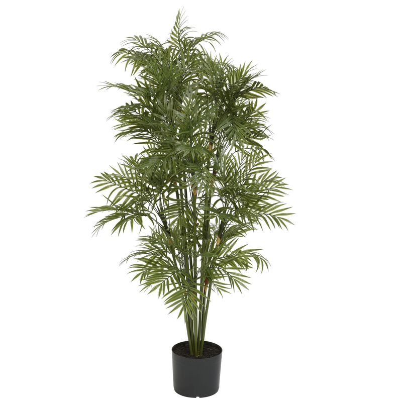 Hivvago 4 Feet Plastic Parlour Palm Tree
