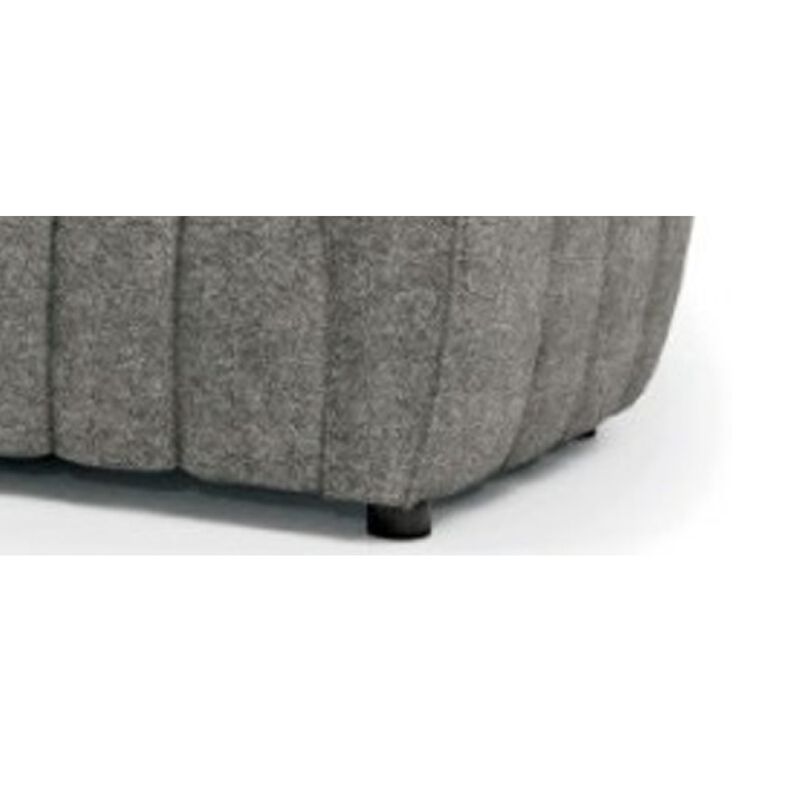 Hery Sofa, 23 Inch, Gray Boucle, Vertical Channel Tufted Details image number 4