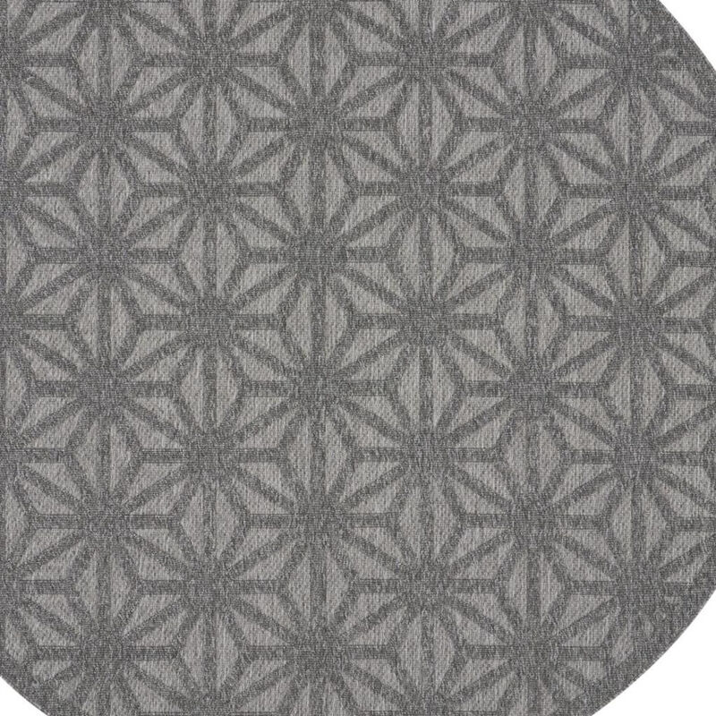 HomeRoots Round Geometric Indoor Outdoor Area Rug image number 2