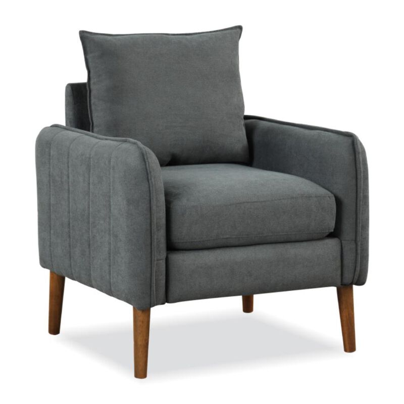 Hivvago Fabric Upholstered Sofa Chair with Removable Back and Seat Cushions