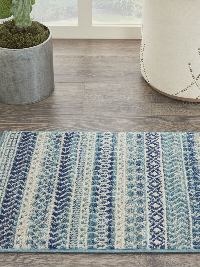Passion PSN26 Navy/Blue 1'10" x 2'10" Rug image number 6