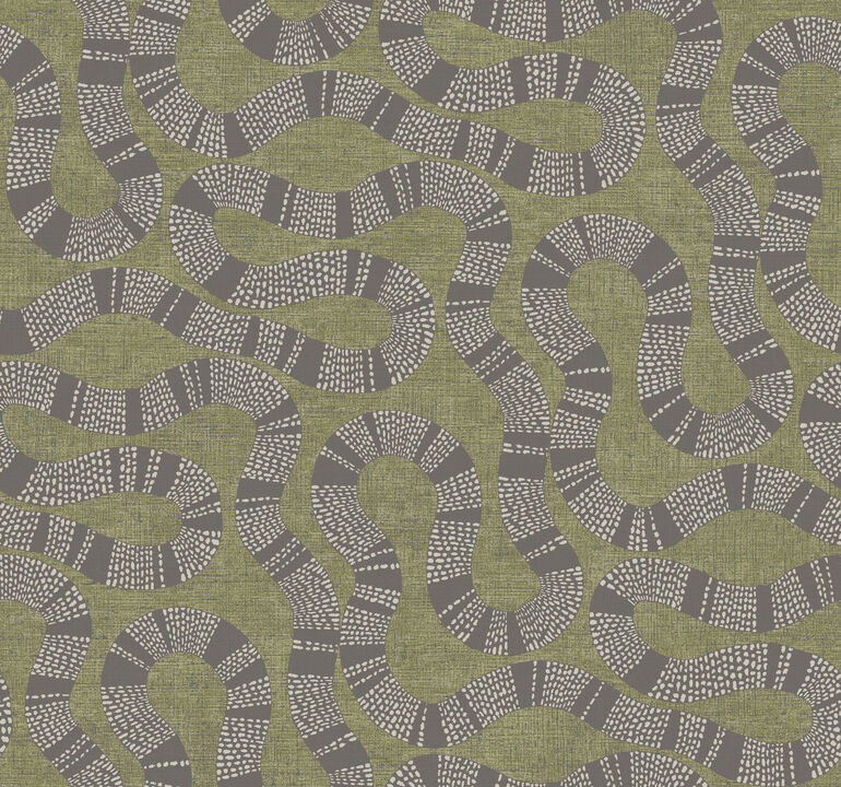 Ophidia Olive Wallpaper