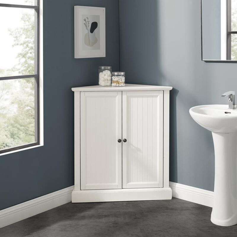 Crosley Furniture Shoreline Stackable Corner Kitchen Storage Pantry