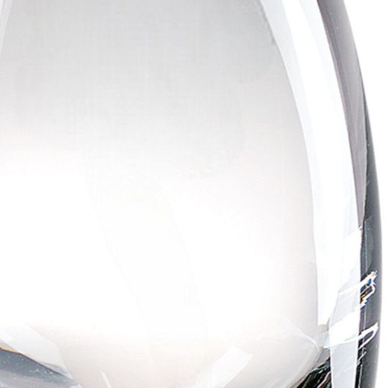 Elegant Lead-Free Crystal Oval Table Vase for Flowers or Home Decor