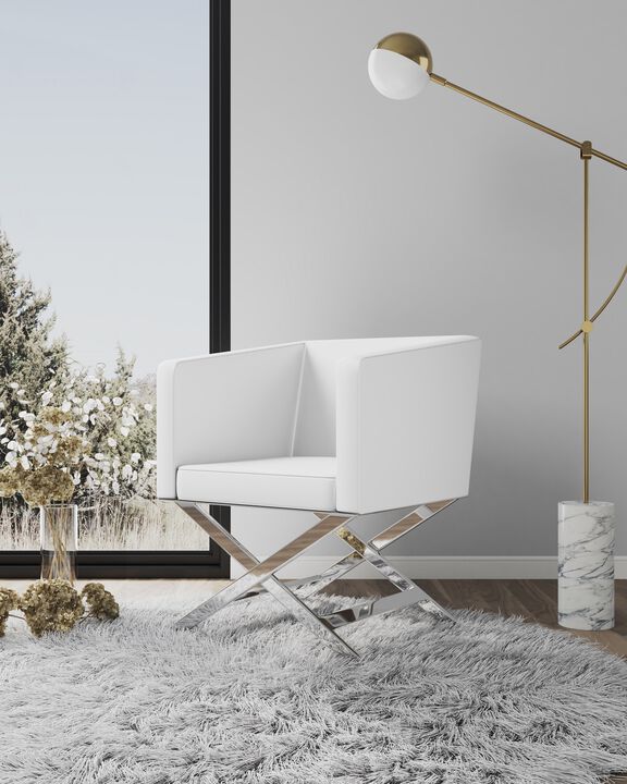 Hollywood White Accent Chair