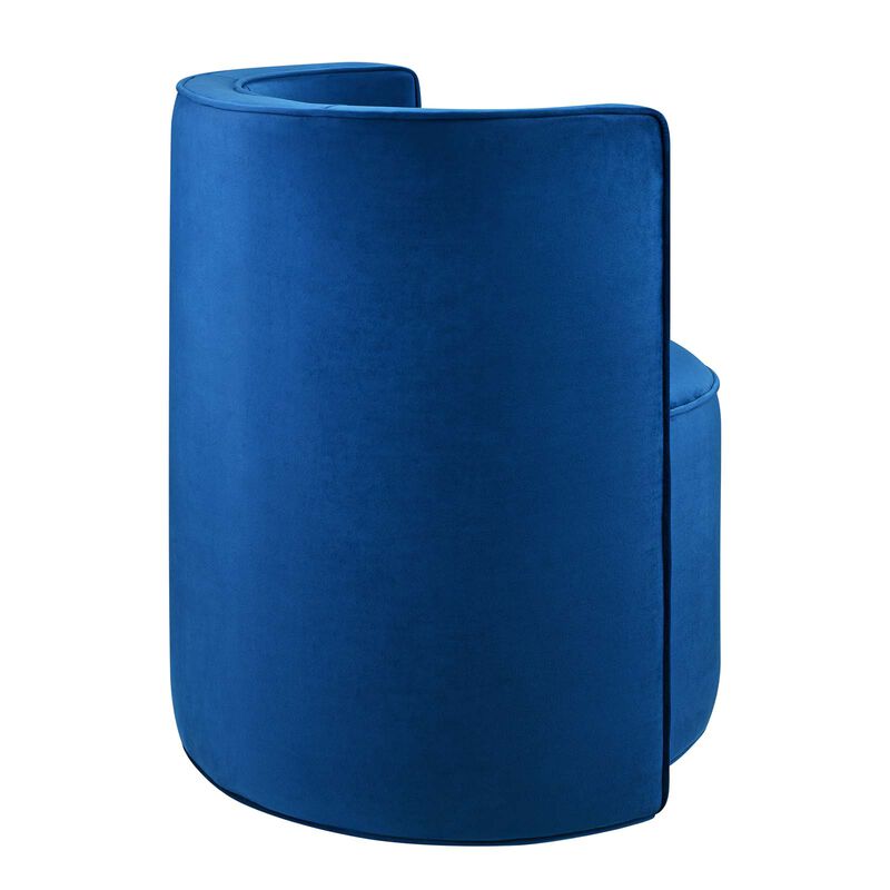 Della Performance Velvet Fabric Swivel Chair image number 3