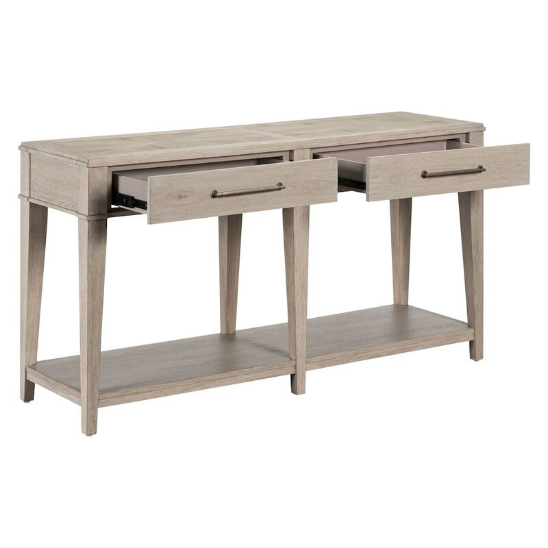 Liberty Furniture Sofa Table for Living Room Storage Traditional - Sanctuary White Oak Wood image number 6