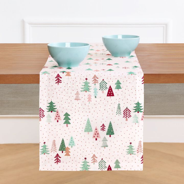 Linen Table Runner - Modern Christmas