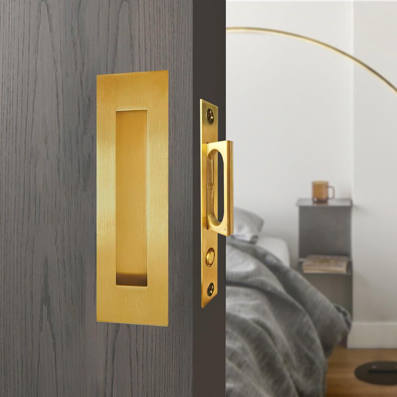 senharvest Recessed Finger Flush Pulls with Edge Pull -Sliding Closet Door Handles Hardware Suitable for Pocket Door,Closet Door