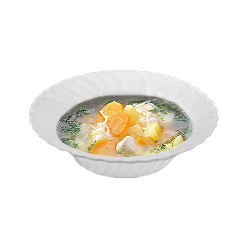 5 oz. White Flair Plastic Dessert Bowls (180 Bowls) image number 3