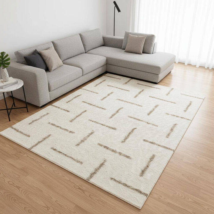 HomeRoots Striped Area Rug