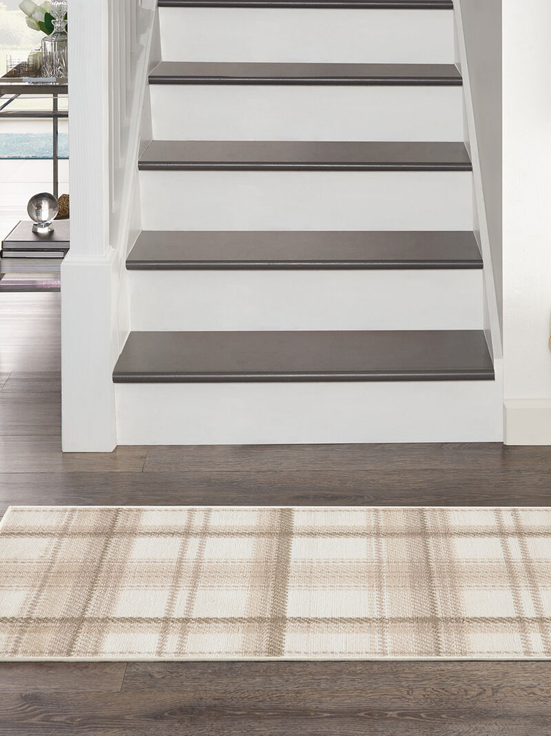 Grafix GRF03 Ivory/Beige 2'3" x 10' Rug