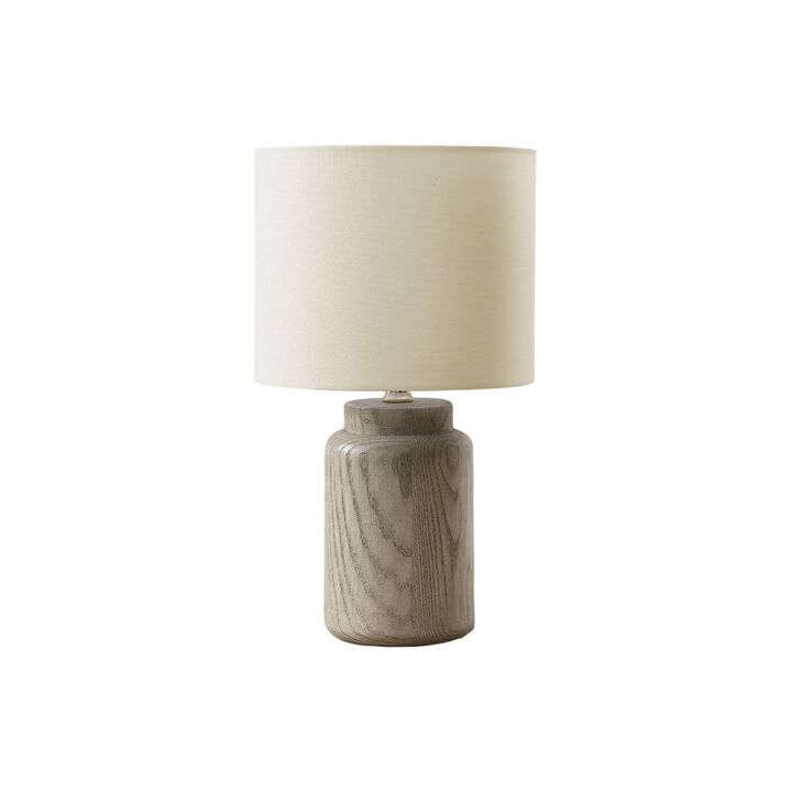 Lighting, 17"H, Table Lamp, Taupe Resin, Ivory / Cream Shade