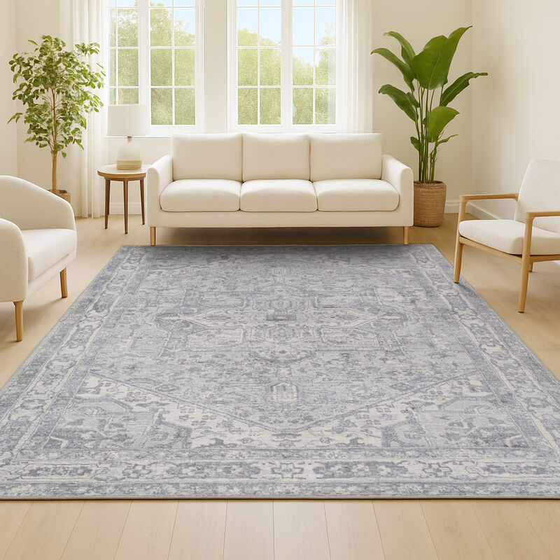 Modern Vintage Medallion Indoor Area Rug
